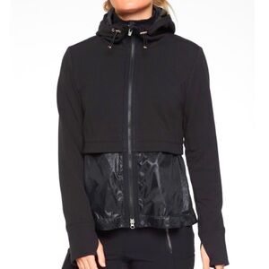 Athleta Windy Point Hoodie Windbreaker Jacket M Medium
